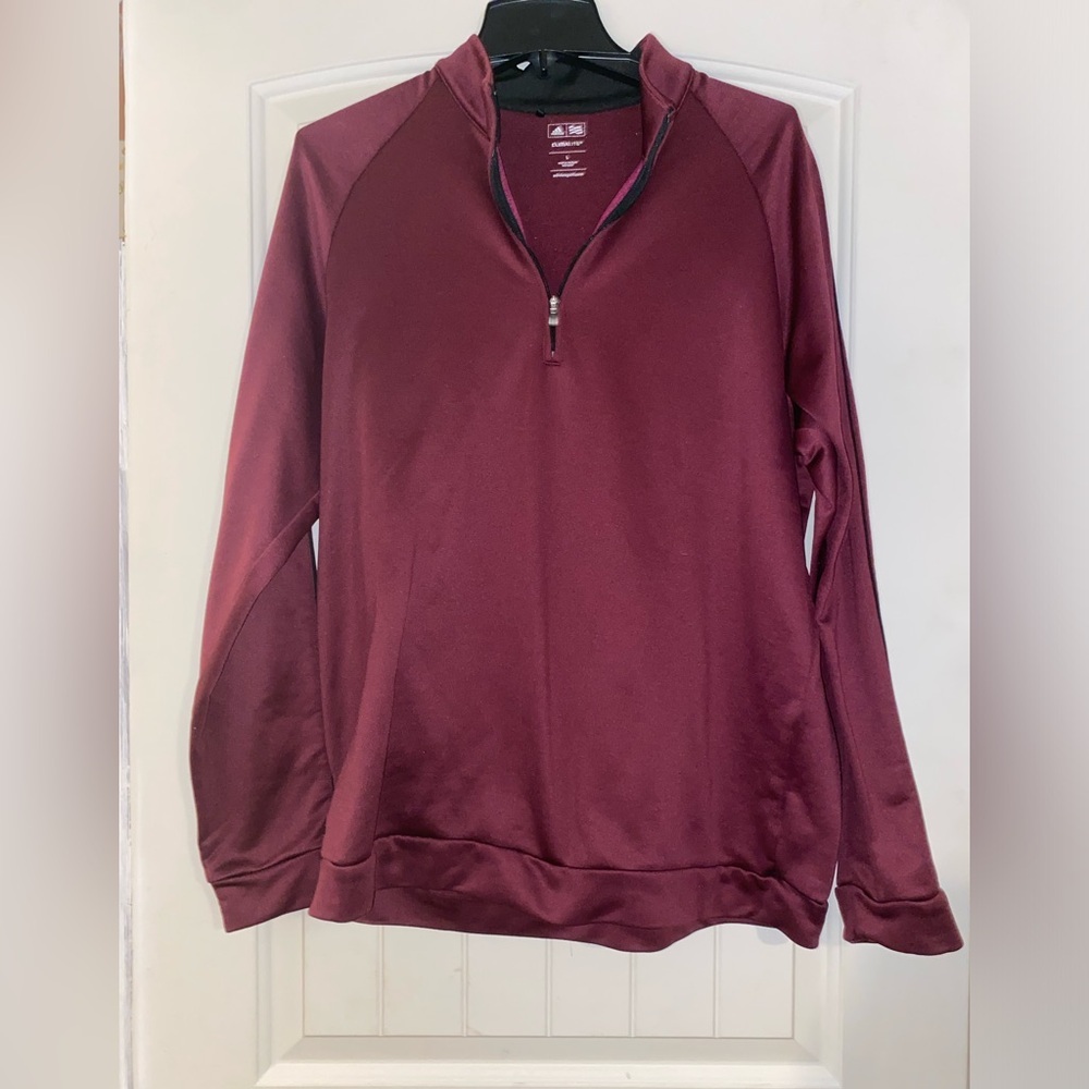 50%offw❤️ Adidas Burgundy Track Jacket clumalite Large 3 stripe L
